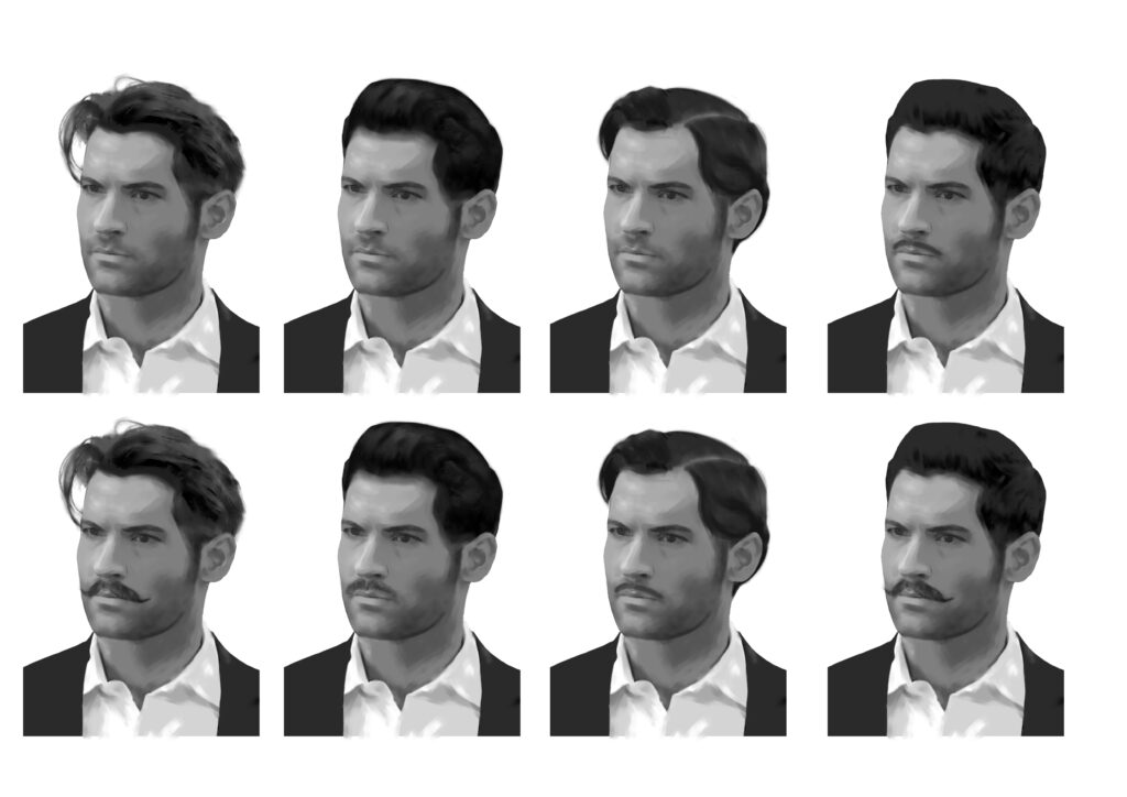 Face design character design lucifer